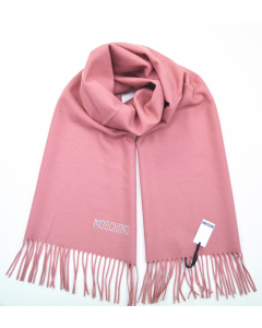 Moschino Diamante Logo Scarf - Dusk Pink