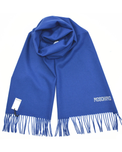 Moschino Diamante Logo Scarf - Blue