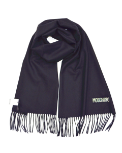 Moschino Diamante Logo Scarf - Black
