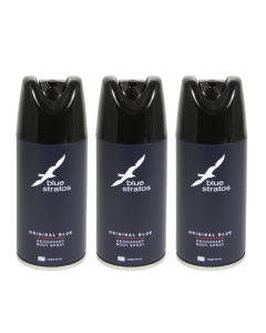 Blue Stratos - Original Body Spray Trio (3 x 150ml)