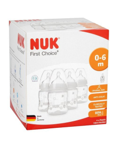 NUK - First Choice+ 150ml Bottle Silicone Teat (4 pack)