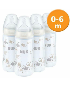 NUK - First Choice+ 300ml Bottle Silicone Teat (4 pack)