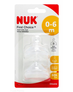 NUK - First Choice+ Size 1 Silcone Teat Small