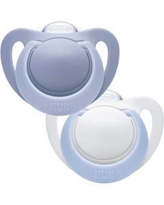 NUK - Happy Days Silicone Soothers Genius Colour Blue Size 1