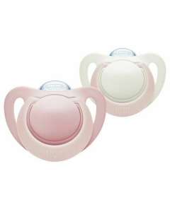 NUK - Happy Days Silicone Soothers Genius Colour Pink Size 1