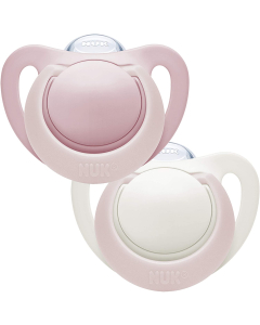 NUK - Happy Days Silicone Soothers Genius Colour Pink Size 2