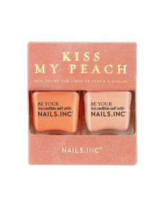 Nails Inc. Kiss My Peach Nail Polish Duo Set (2 x 14ml)