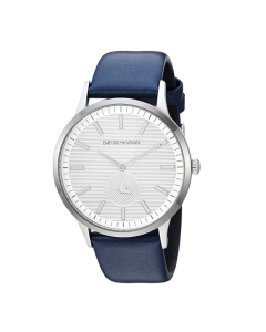 Emporio Armani Men's Analogue Quartz Watch with Leather Strap
