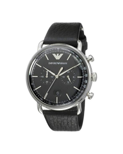Emporio Armani Chronograph Black Strap Watch
