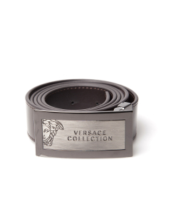 Versace Collection Men Logo Belt  Black