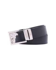 Versace Collection Men's Medusa Logo Belt - Black
