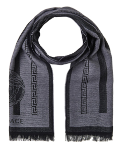 Versace Wool Scarf – Grey