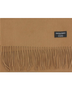 Gretna Green Wide Cashmere Scarf In Camel