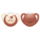 NUK - Nuk For Nature 2Pk Brown Soothers 6-18m S2