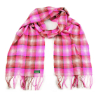 Glencroft - 100% Cashmere Pink Plaid Stole