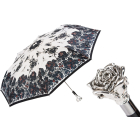 Pasotti - Luxury Silver Rose Folding Umbrella