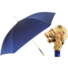 PASOTTI Blue Umbrella with Gold Lion Handle