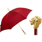 Pasotti - Red Umbrella with Gold Lion Handle