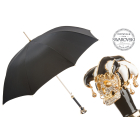 Pasotti Luxury Swarovski® Jester Skull Umbrella