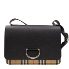Burberry The D-Ring Medium Bag in Leather with Vintage Check Motif