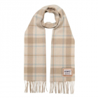 Heritage Traditions- Pure Wool Tartan Check Scarf Camel Powder