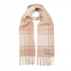 Heritage Traditions- Pure Wool Tartan Check Scarf Camel Pink