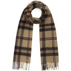Hortons England - 100% Lambswool Checked Scarf - Black Check