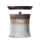 WoodWick - Radiant Cashmere Medium Trilogy Ellipse Hourglass Candle 
