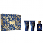 Versace - Dylan Blue EDT, Shower Gel, Aftershave Balm (50ml x 3)