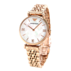 Emporio Armani Women's Crystal Bracelet Strap Watch, Silver/White