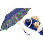Pasotti Women Blue Fish Awesome Umbrella 
