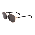 Calvin Klein - Black/Gold Rim Pilot Sunglasses 