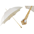 Pasotti Women Luxury Ivory Parasol Umbrella  