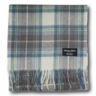 Gretna Green - 100% Lambswool Scarf in Muted Blue Stewart Tartan