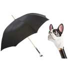 Pasotti Black Luxury Umbrella with French Bulldog Handle