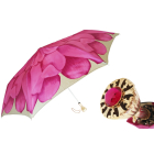 Pasotti Women Pink Dahlia Folding Umbrella 