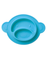 Nuby - Monkey Matt Silicone Plate Blue