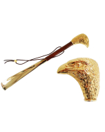 Pasotti Gold Eagle Shoehorn, Brown Wood Shaft Shoehorn 