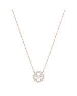 Swarovski Sparkling Dance Flower Necklace, White, Rose Gold Plating
