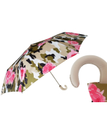 PASOTTI Women Leather Handle Flower Umbrella