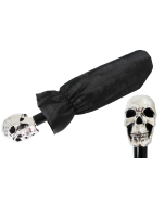 Pasotti Women Silver Skull Umbrella Black