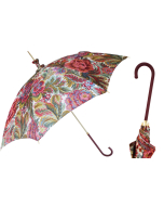 Pasotti Manual Opening Paisley Flowers Parasol Rainproof