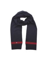 Gucci -Knitted Scarf GG Logo - Navy/Red