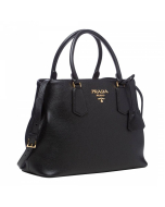 Prada - Vitello Black Leather Shoulder Bag