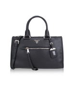 Prada Vitello Phoenix Shoulder Bag - Black