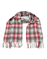 Glencroft - 100% Cashmere Red and Grey Plaid Stole