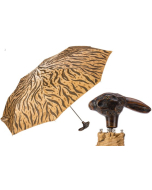 Pasotti - Luxury Animalier Folding Umbrella with Rabbit Handle