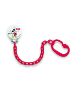 NUK - Mickey Soother Chain Red