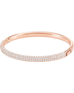 Swarovski Stone Mini Bangle, White, Rose Gold Plating