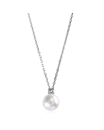 Swarovski Tricia Pendant - White/Rhodium Plating